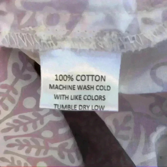 🌈 6/$60, Kiyomi House Dress, White/Lavendar, 3/4 Sleeve, Flower Print, Large - Picture 6 of 8